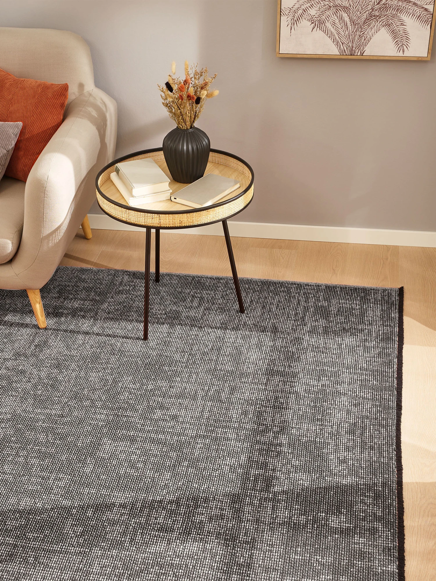 Moderner Teppich, Silber