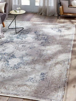 Titelseite 52 Vintage-Teppich, Bleu