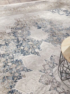 Titelseite -Deline Verkäufe Kingfield VintageTeppich Blau Bleu 200x290 mil3