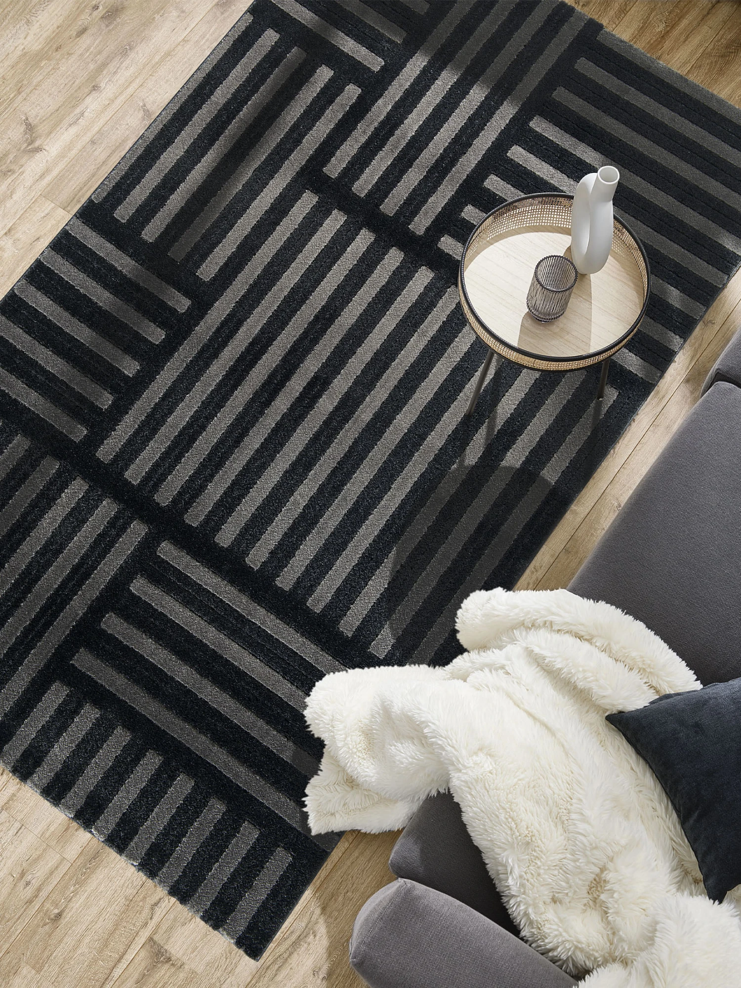 Moderner Teppich, Anthrazit 1 Moderner Teppich, Anthrazit